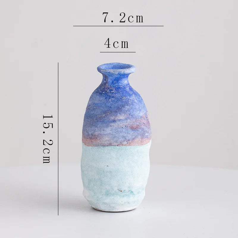 DecorBites™ Gradient Ceramic Vase - Tabletop Floral Decoration