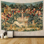 Decobites Tapestry Unicorn Hanging Cloth Medieval Ladies Decor Wall Tapestries