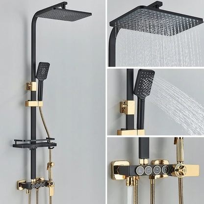 DecorBites™ Digital Display Thermostatic Shower Faucet Set with Rain Shower Head