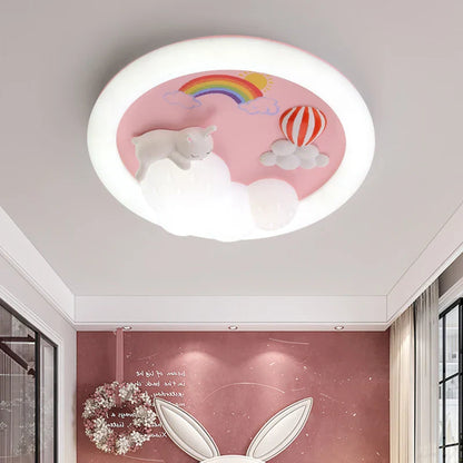 DecorBites™ Kids Ceiling Light: Minimalist Pink Blue Lamp for Bedroom or Living Room