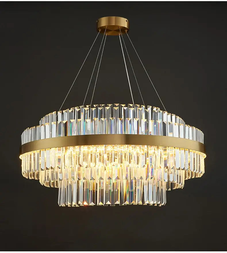 DecorBites™ Luxury LED Crystal Chandelier for Home Decor