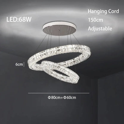 Lámpara de araña LED de cristal DecorBites™ - Iluminación moderna y lujosa para la sala de estar