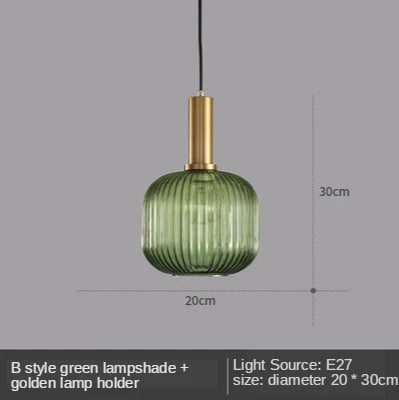 DecorBites™ Gray Glass LED Pendant Lights for Modern Nordic Home Decor