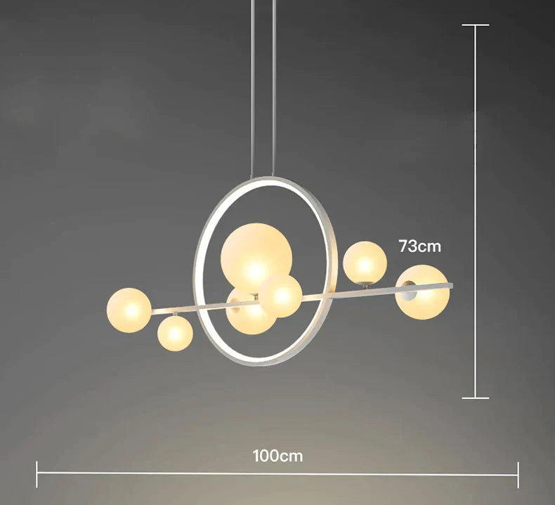 DecorBites™ Glass Strip Bubble Chandelier: Unique Magic Bean Pendant Light for Modern Decor