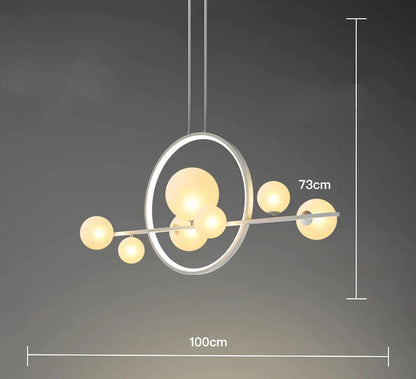 DecorBites™ Glass Strip Bubble Chandelier: Unique Magic Bean Pendant Light for Modern Decor