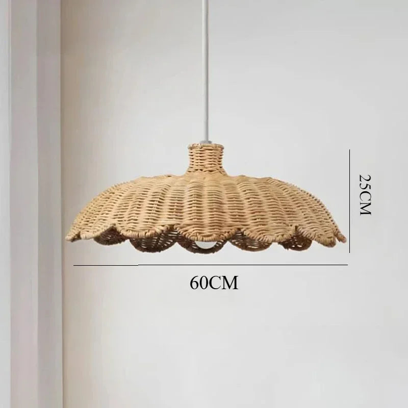 DecorBites™ Handmade Rattan Pendant Lamps - Chinese Style Lighting for Home, Restaurant & Coffee Shop