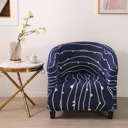 Decobites Printed Tub Chair Cover - Armchair Slipcover for Club Sofa