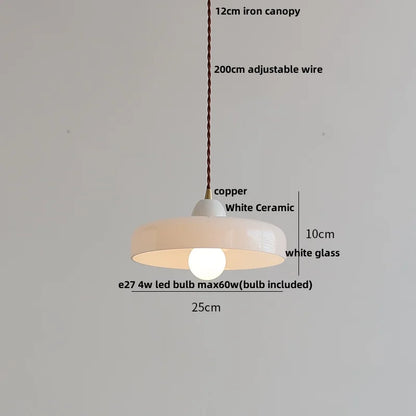 DecorBites™ Ceramic Walnut Pendant Light with LED, Adjustable Hanging Lamp