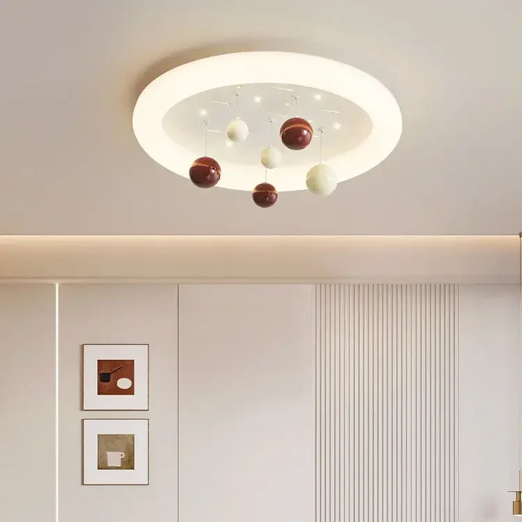 Lámpara de Araña en la Nube para Niños Decorbites™ para la Habitación de los Niños, Espectro Completo, para Niños y Niñas, Estilo Crema