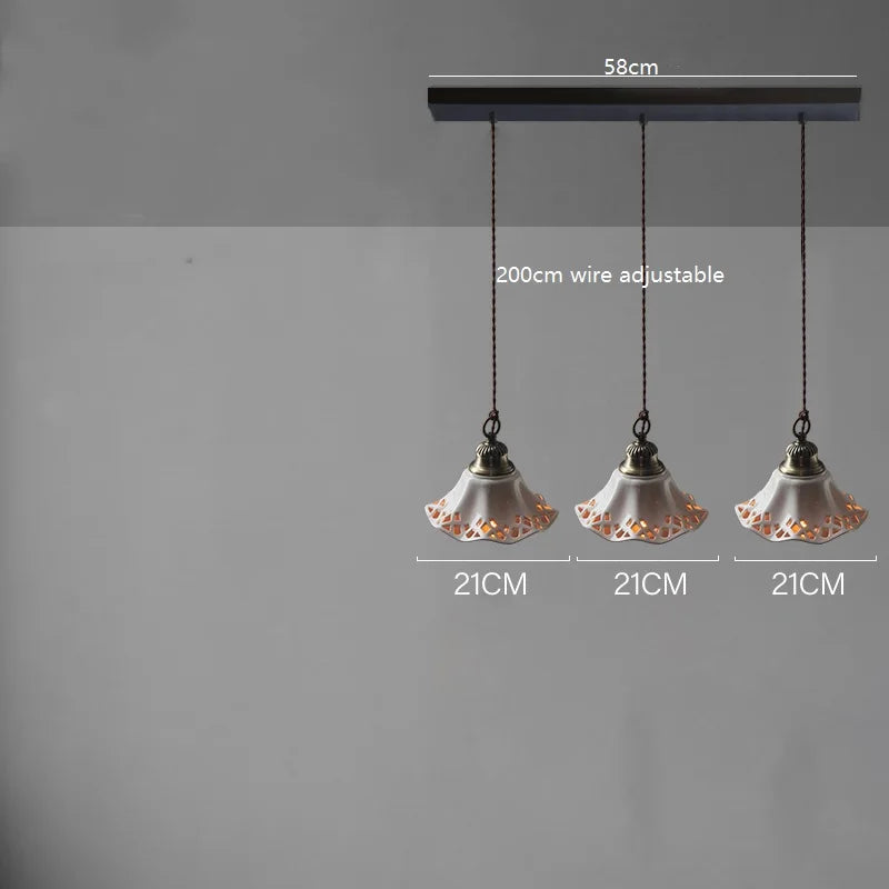 DecorBites™ Ceramic LED Pendant Lamp: Modern Simple Indoor Decor Lighting for Home & Restaurant
