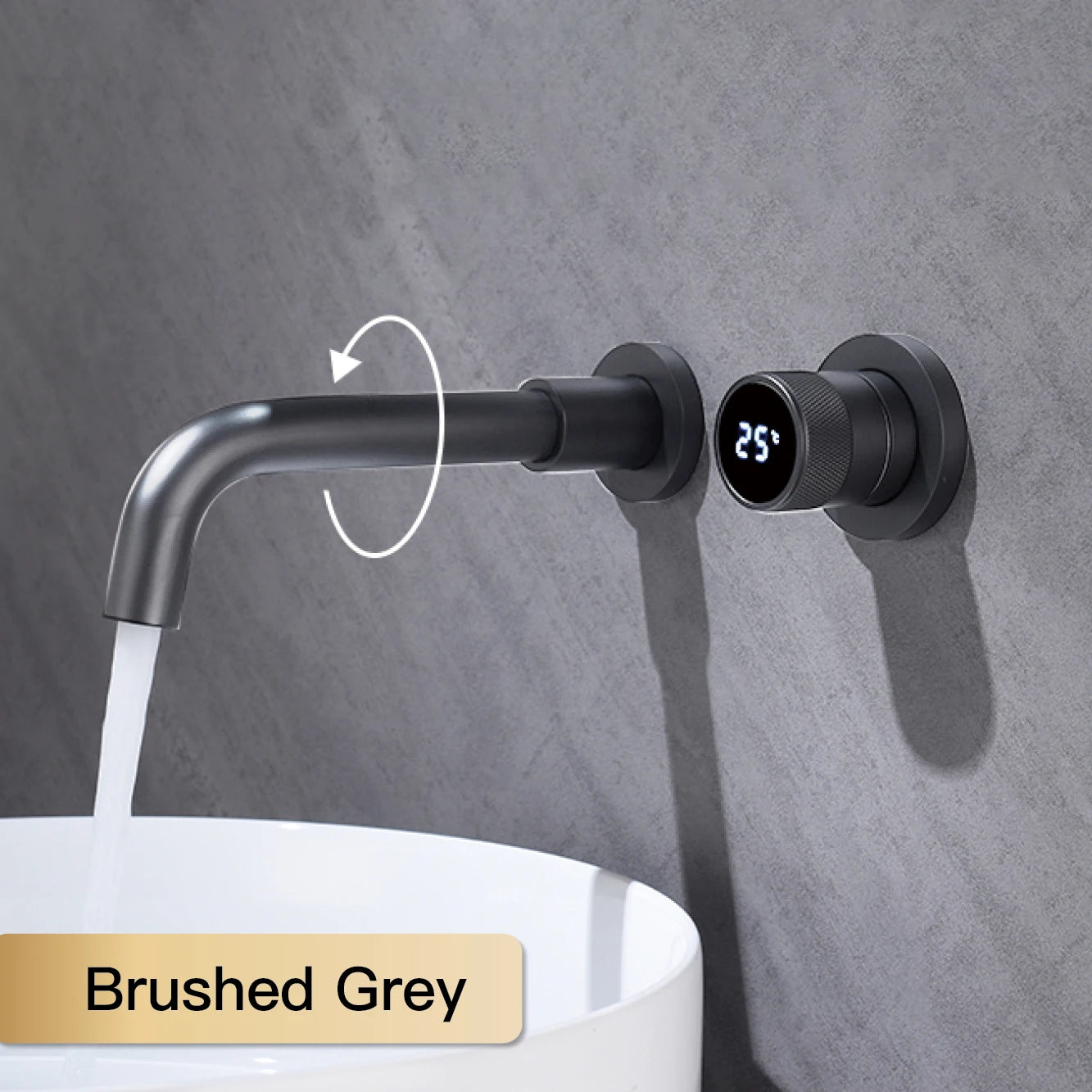 Brass Wall Mount Faucet Saves Counter Space