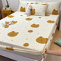 Decobites Queen Size Cotton Fitted Sheet Set with Cute Print, Soft and Skin-friendly Bed Cover