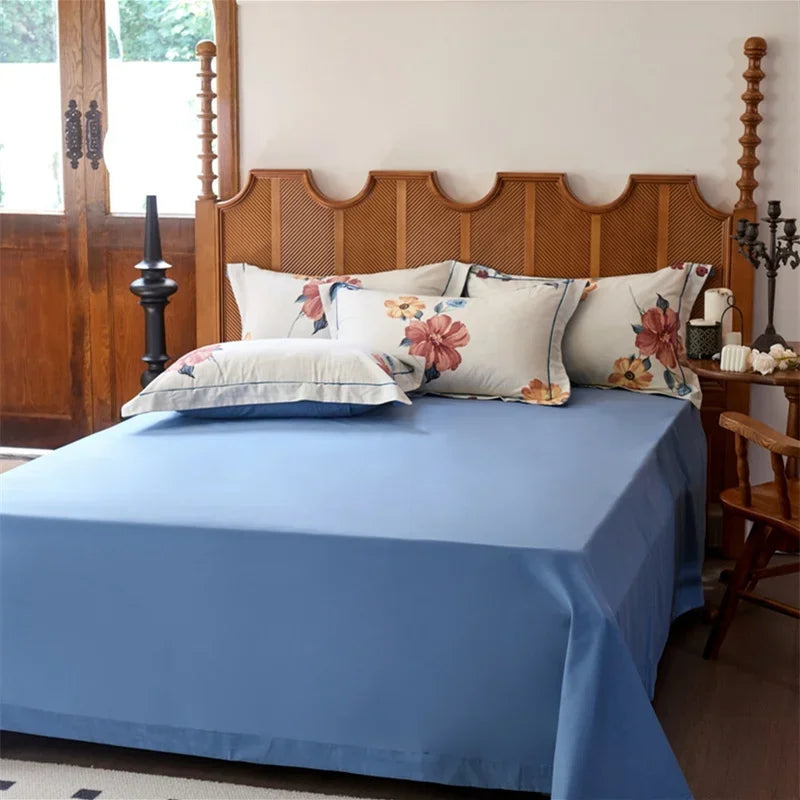 DecorBites™ Egyptian Cotton Bedding Sets - Queen King Ru Size, Print Sheet Pillowcase Duvet Cover Set