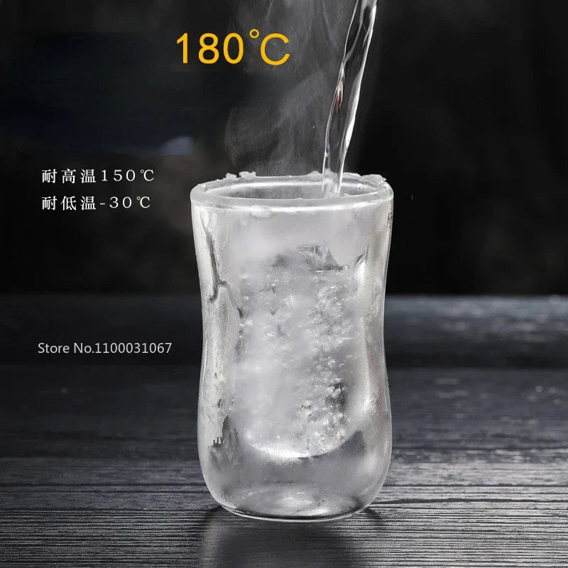 DecorBites™ Double Glass Insulated Tea Cup Set - 80ml European Design