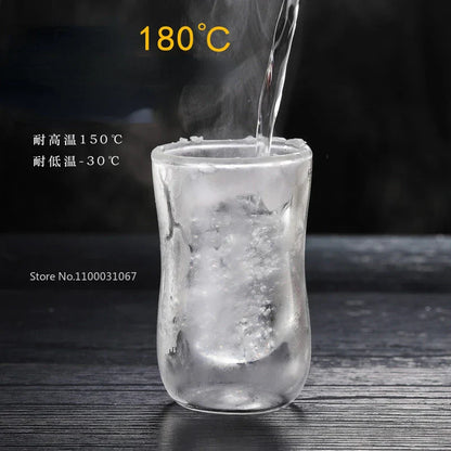 DecorBites™ Double Glass Insulated Tea Cup Set - 80ml European Design