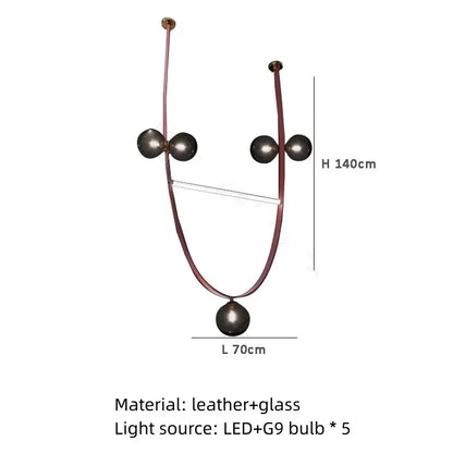 DecorBites™ Leather Chandeliers 2023 LED Minimalist Home Decor Lighting for Living Room