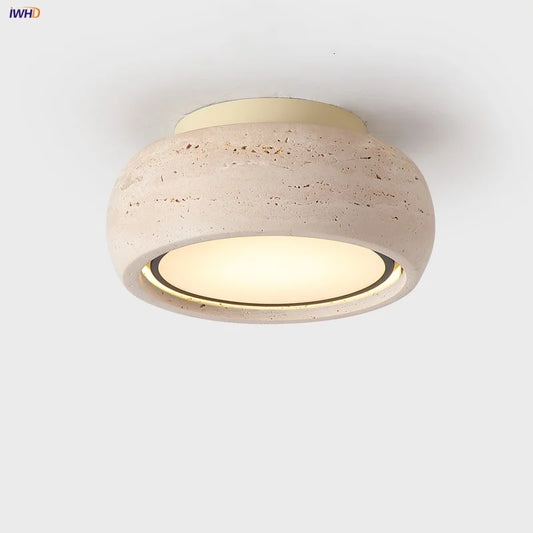 DecorBites™ LED Yellow Travertine Flush Mount Ceiling Light Fixtures