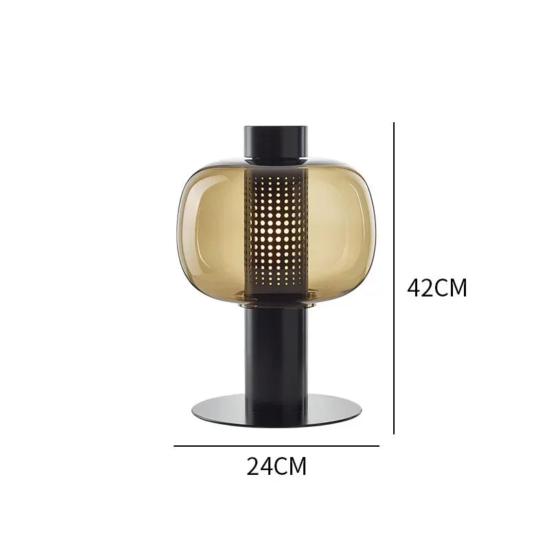 DecorBites™ Glass Table Lamp Modern Design for Living Room and Bedroom