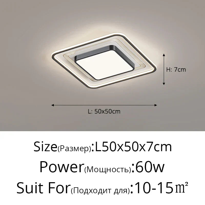 DecorBites™ LED Ceiling Light with Remote Dimming for Modern Nordic Home Decor