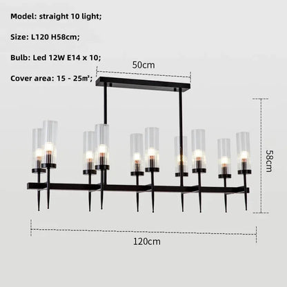 DecorBites™ Gold Metal Glass LED Pendant Lights Chain Hanging Lamp