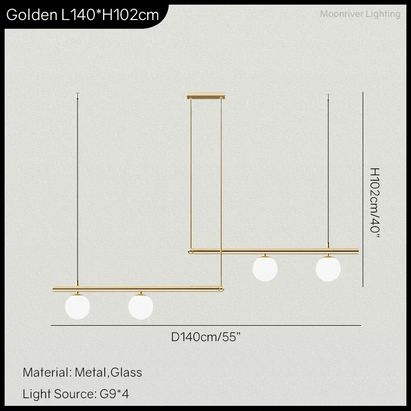 Modern Linear Hanging Chandelier