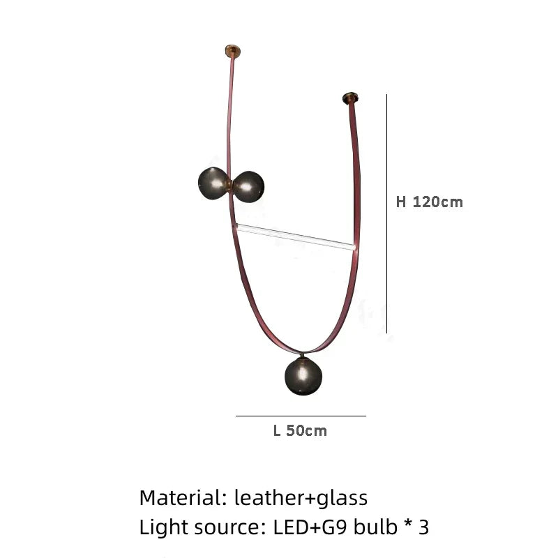 DecorBites™ Leather Chandeliers 2023 LED Minimalist Home Decor Lighting for Living Room