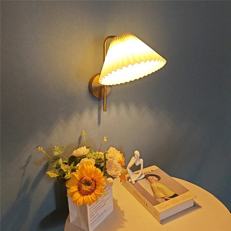 DecorBites™ Golden LED Reading Wall Lamp, Modern Minimalist Bedside Wall Light