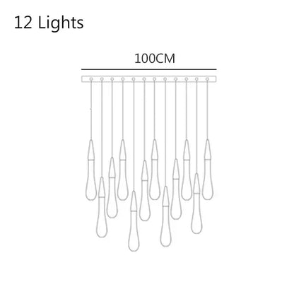 DecorBites™ Crystal Drop Chandelier: Elegant Lighting for Home Decor, Living Room, Dining Room, Lobby