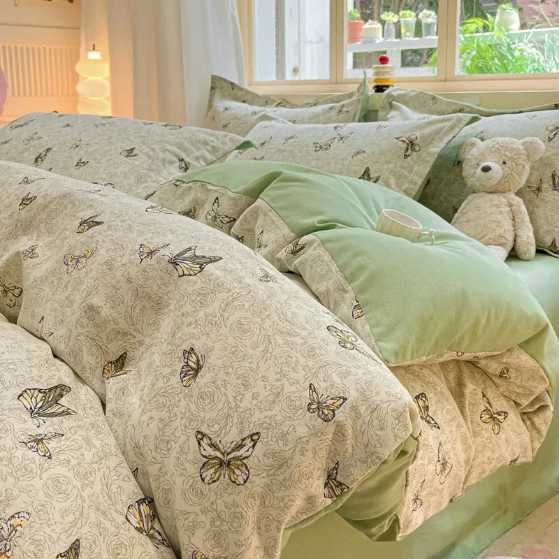 Juego de cama DecorBites™ Cozy Cotton: Funda nórdica de 160 x 210 cm para adultos, cálida y suave.