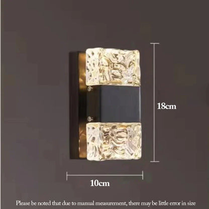 Apliques de pared LED nórdicos de cristal DecorBites™ | Apliques modernos ondulados para la decoración del hogar