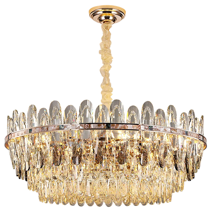 DecorBites™ Crystal Chandelier Light: Modern LED Living Room Dining Bedroom Luxury