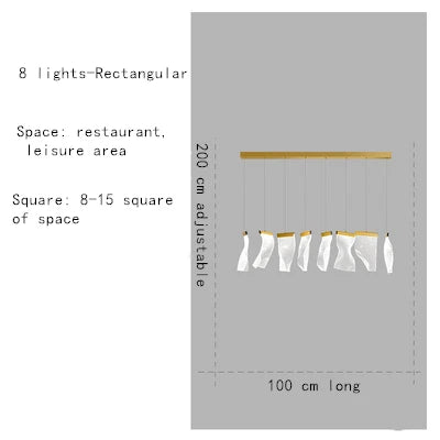 DecorBites™ LED Art Acrylic Pendant Light for Modern Luxury Staircase Chandelier