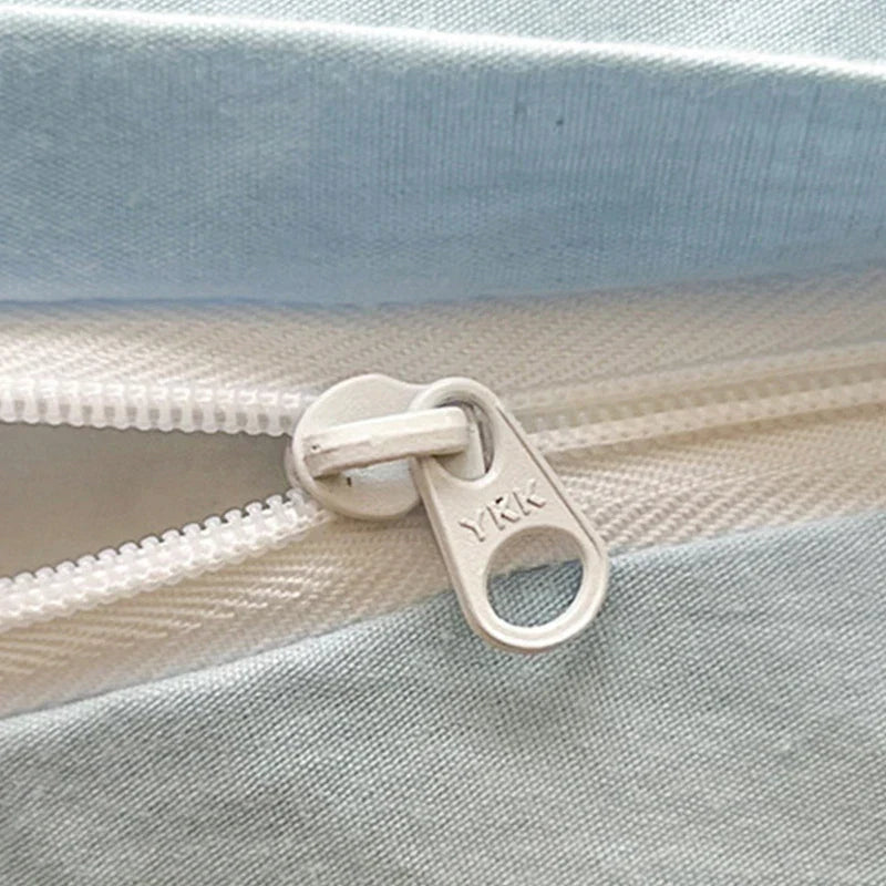 Conjunto de Ropa de Cama Suave de la Princesa Coreana Decorbites™, Algodón Lavable en Color Sólido, Colección de Cubrecama