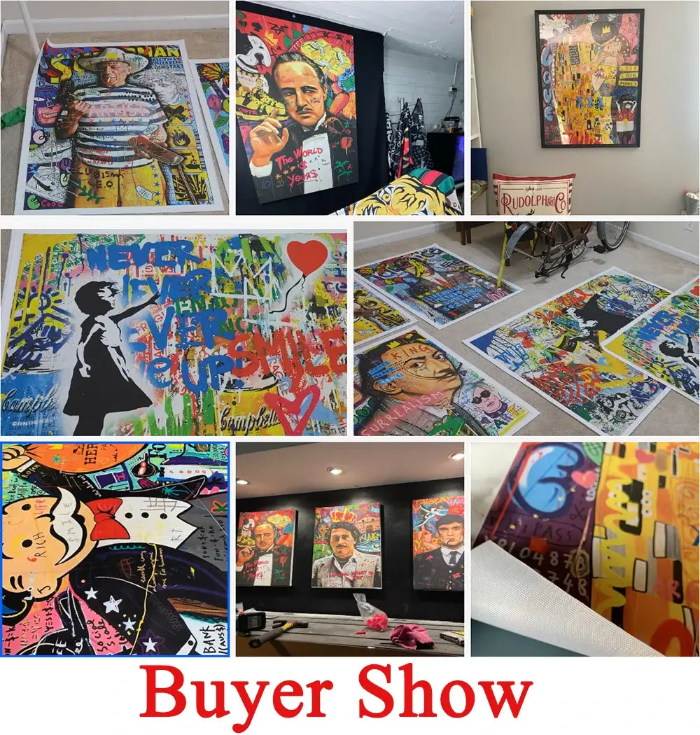 DecorBites™ Black Cat Starry Night Canvas Wall Art