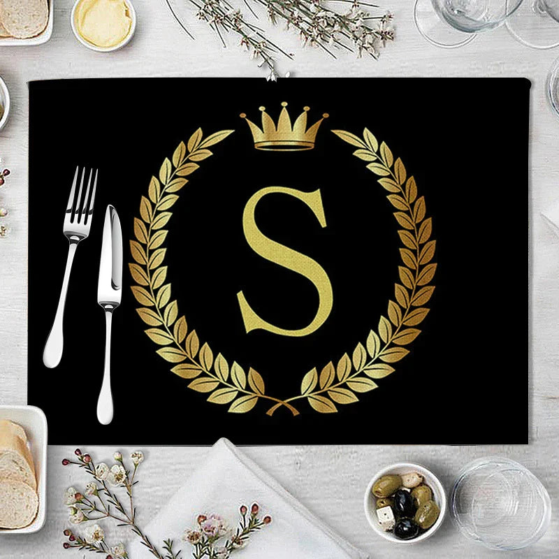 DecorBites™ Kitchen Table Mats Set of 4, 42*32cm, Cotton Linen Coasters for Dining Home Decor