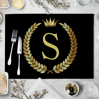 DecorBites™ Kitchen Table Mats Set of 4, 42*32cm, Cotton Linen Coasters for Dining Home Decor