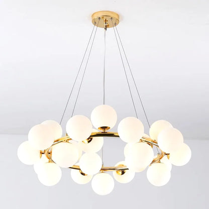 DecorBites™ Gold LED Chandelier, Modern Pendant Light for Living Room, Kitchen, Bedroom, Dining Room