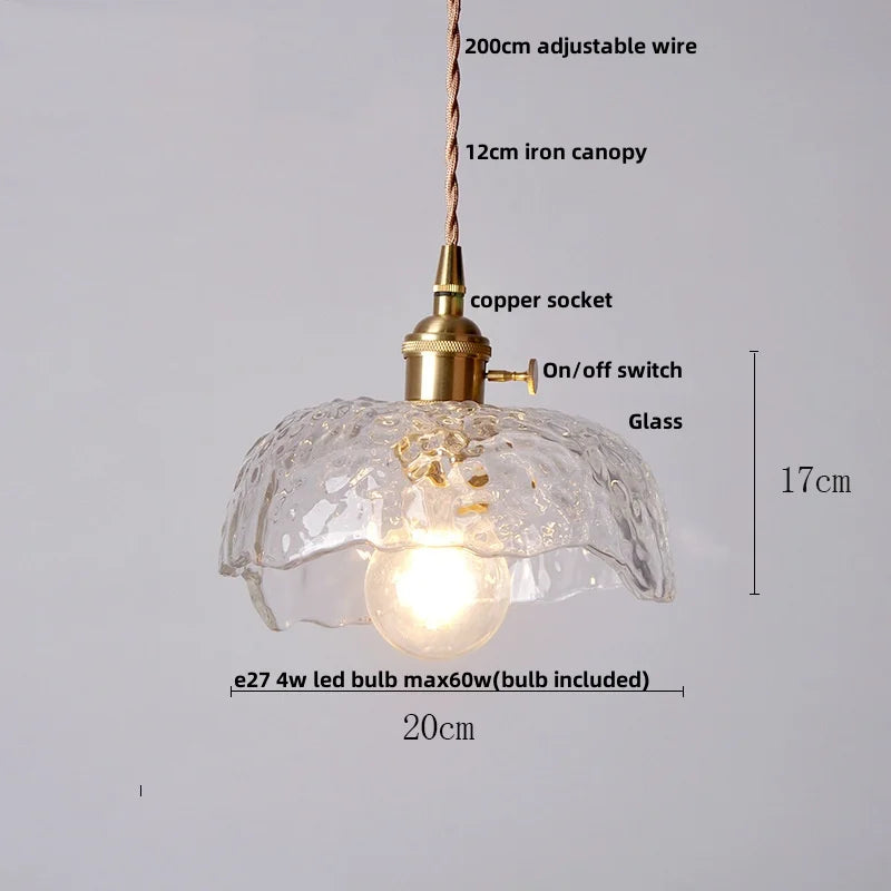 DecorBites™ Clear Glass LED Pendant Light Fixture for Modern Home Decor