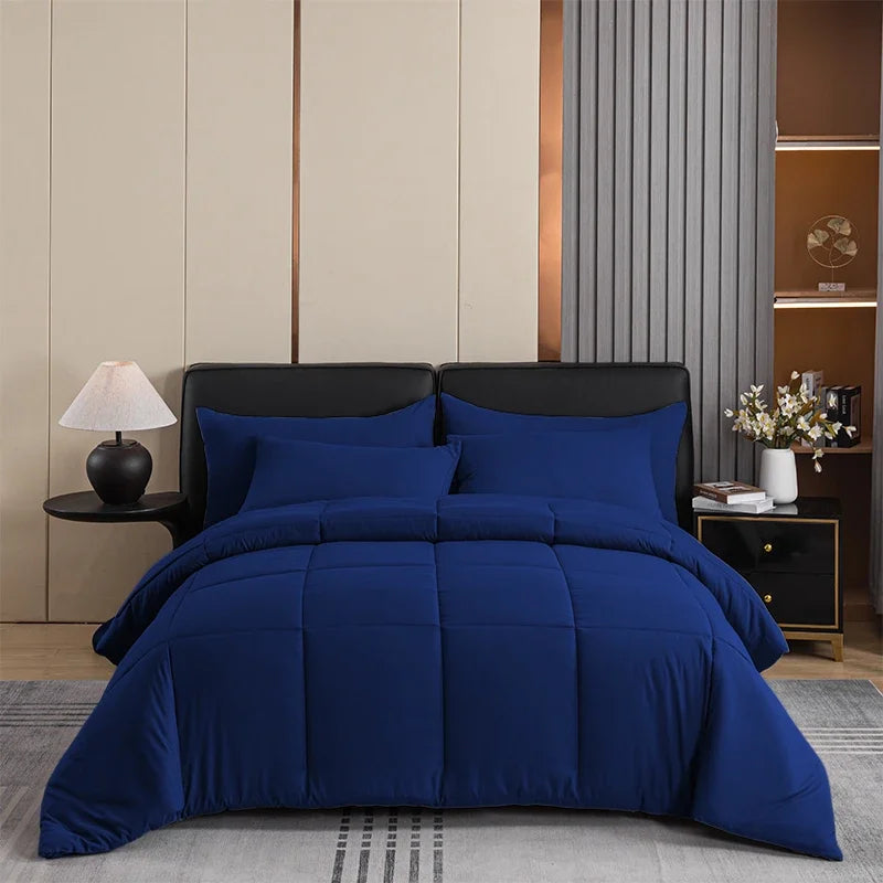 Decorbites™ Edredón Cuadrado Grande con Capitoné para Cama Queen, Manta de Primavera y Otoño, Confort de las Cuatro Estaciones