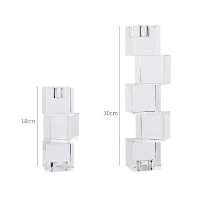 حامل شموع كريستالي هندسي من ديكوربايتس™ - لمسة جمالية لديكور المنزل