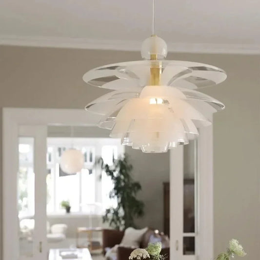DecorBites™ Glass Pine Cone Pendant Chandelier for Living Room Restaurant Bedroom Kitchen