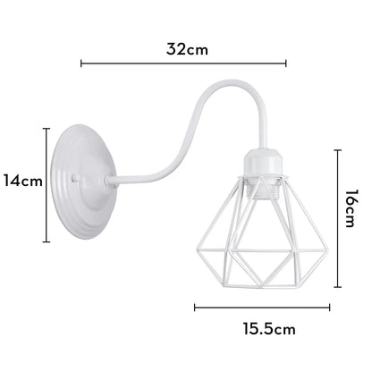 Decorbites™ Industrieller Käfig-Wandlampen Vintage Retro Loft LED Wandleuchte E27