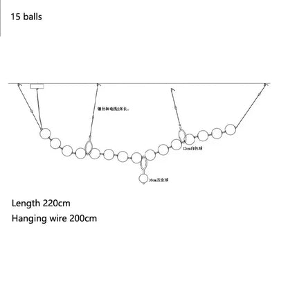 Lámpara de techo colgante con bola de cristal DecorBites™: una lámpara de techo nórdica de lujo