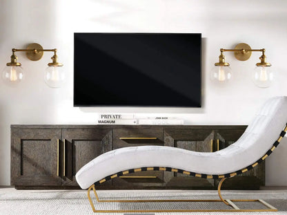 DecorBites™ Double Ball Heads Globe Glass Wall Sconce, Modern Vintage Indoor Lighting