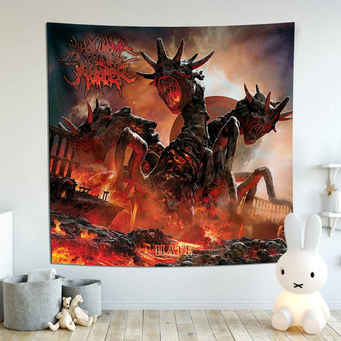 Decobites Thy Art Is Murder Band Flag Tapestry | Death Metal Music Decor