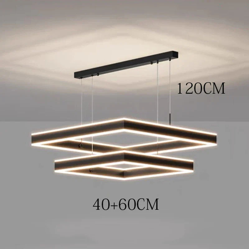 Chrome LED Pendant Light 6-Head Coffee Finish