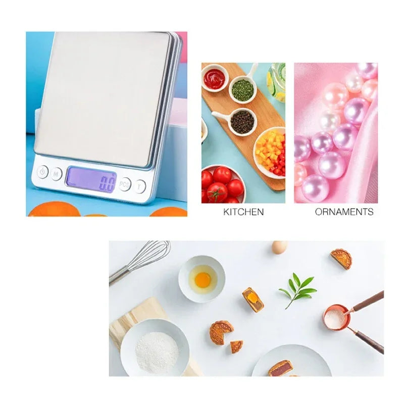DecorBites™ Digital Kitchen Jewelry Scale with Back-Lit LCD Display and Tare Function