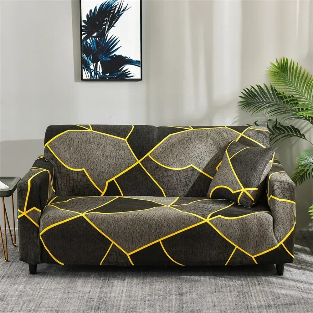 Decobites Solid Stretch Sofa Cover Slipcover Spandex Couch Protector Decoration