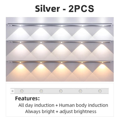 DecorBites™ LED PIR Motion Sensor Cabinet Light - Ultra-Thin & Wireless Rechargeable Night Light