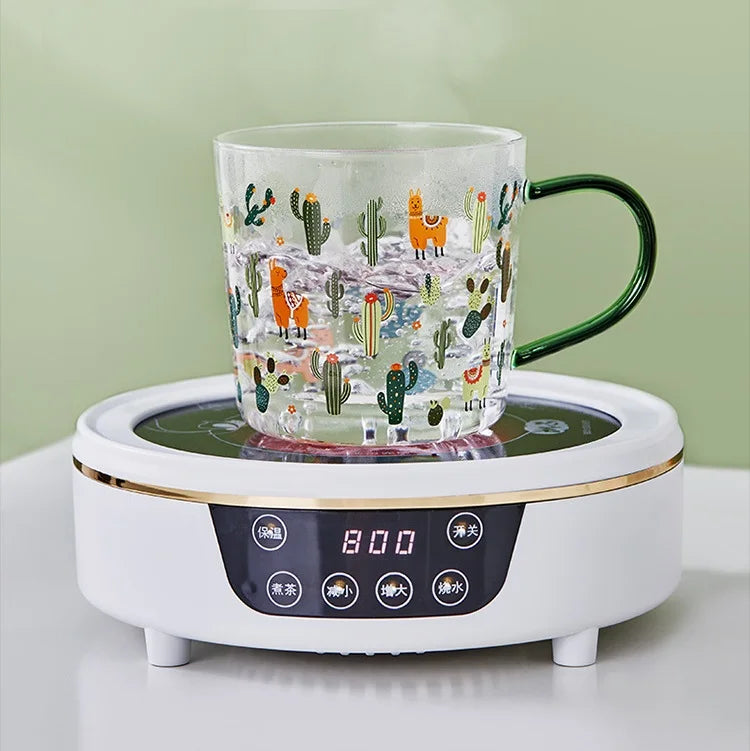 DecorBites™ Cactus Glass Tea Milk Cups With Scale - Coffee Mug Tumbler Water Cups